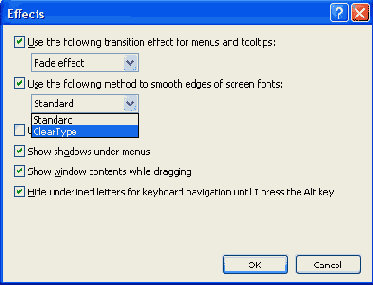 Как включить antialiasing шрифтов в XP?