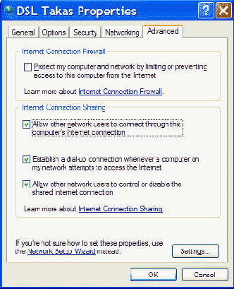    Internet Connection Sharing?